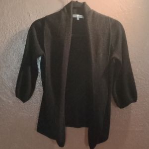 Costa Blanca Black Open Front Cardigan Sweater